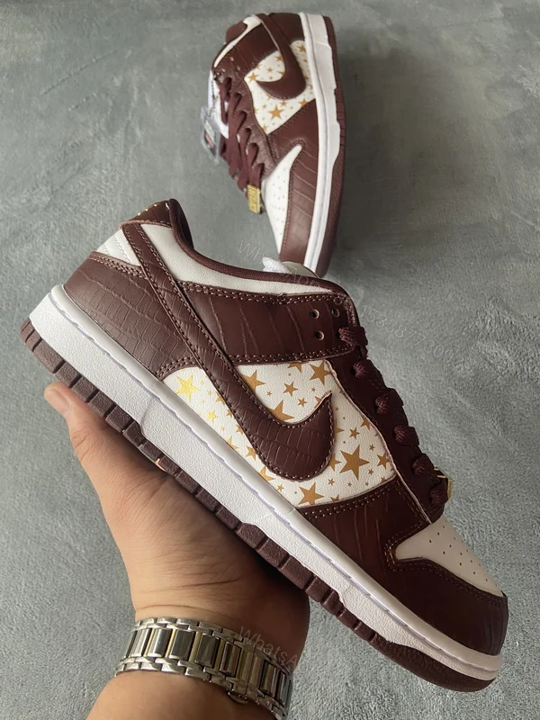 View 8 of Supreme x Nike SB Dunk Low "Brown Stars” DH3228-103