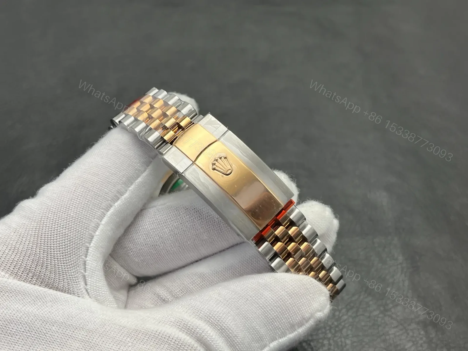 View 7 of Rolex Datejust 36 Rolesor Yellow Fluted Jubilee Steel Diamonds 116233-0205