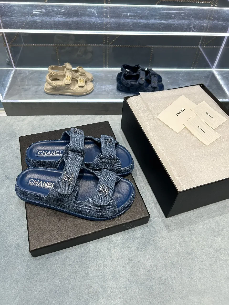 View 4 of Denim-Accent Sandals: Effortless Day-to-Night Comfort
