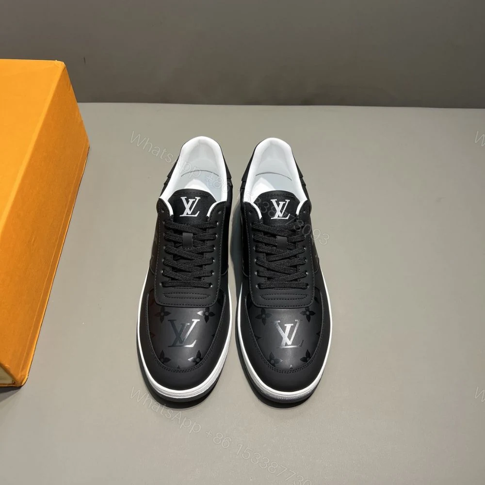 View 2 of Louis Vuitton Rivoli Sneaker Monogram Metallic Canvas Black For Men 1A9FGZ
