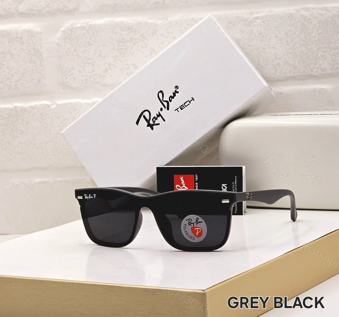 View 4 of Ray-Ban Tech Wayfarer Polarized Grey Lens