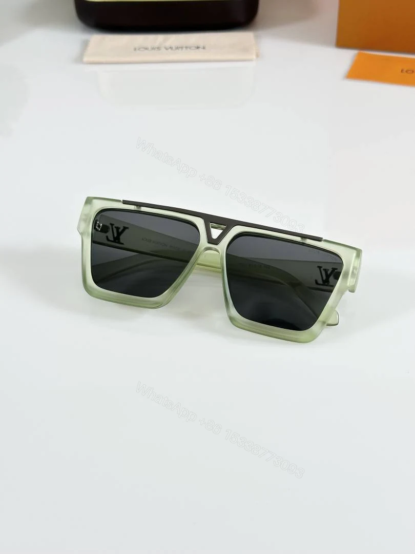 View 3 of First Copy Louis Vuitton 1502 Ice Green Black Sunglasses