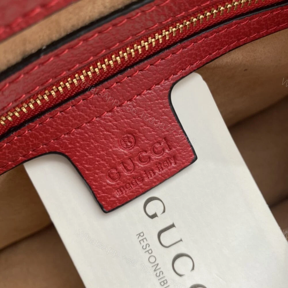 View 8 of Gucci Queen Margaret GG Small Top Handle Bag Red 25Cm