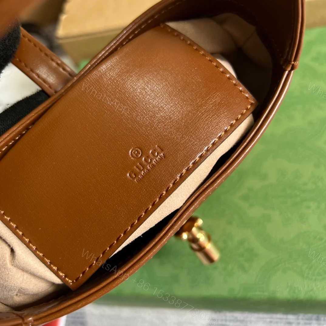 View 7 of GG JACKIE MINI 19 SHOULDER BAG IN CINNAMON BROWN CALFSKIN