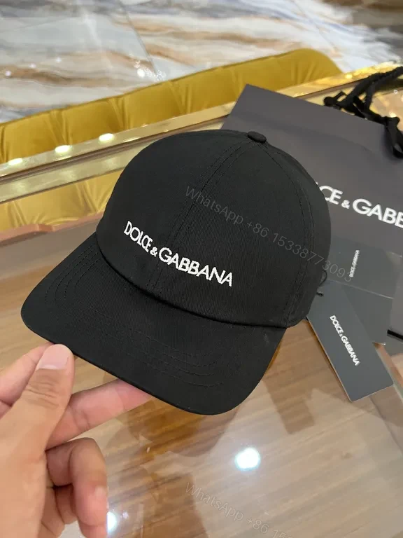 View 5 of Black Cotton Cap by Dolce & Gabbana â€“ Minimal Luxury Headwear