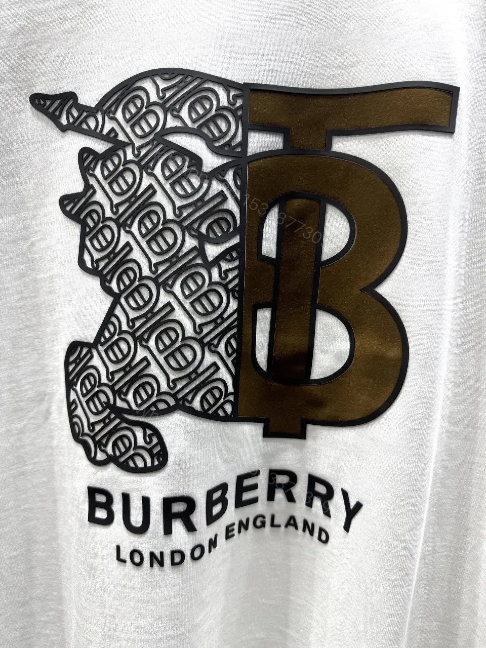 View 3 of Bold Graphic Tee in White Cotton Blend, Minimalist Luxe