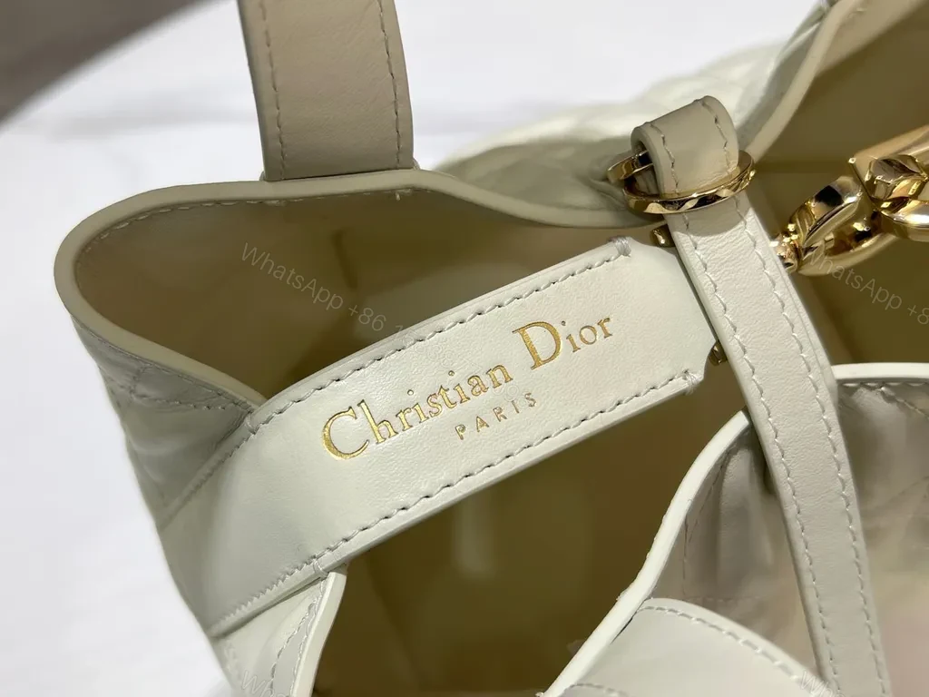 View 6 of Chic Quilted Mini Tote with Gold Dior Hardware