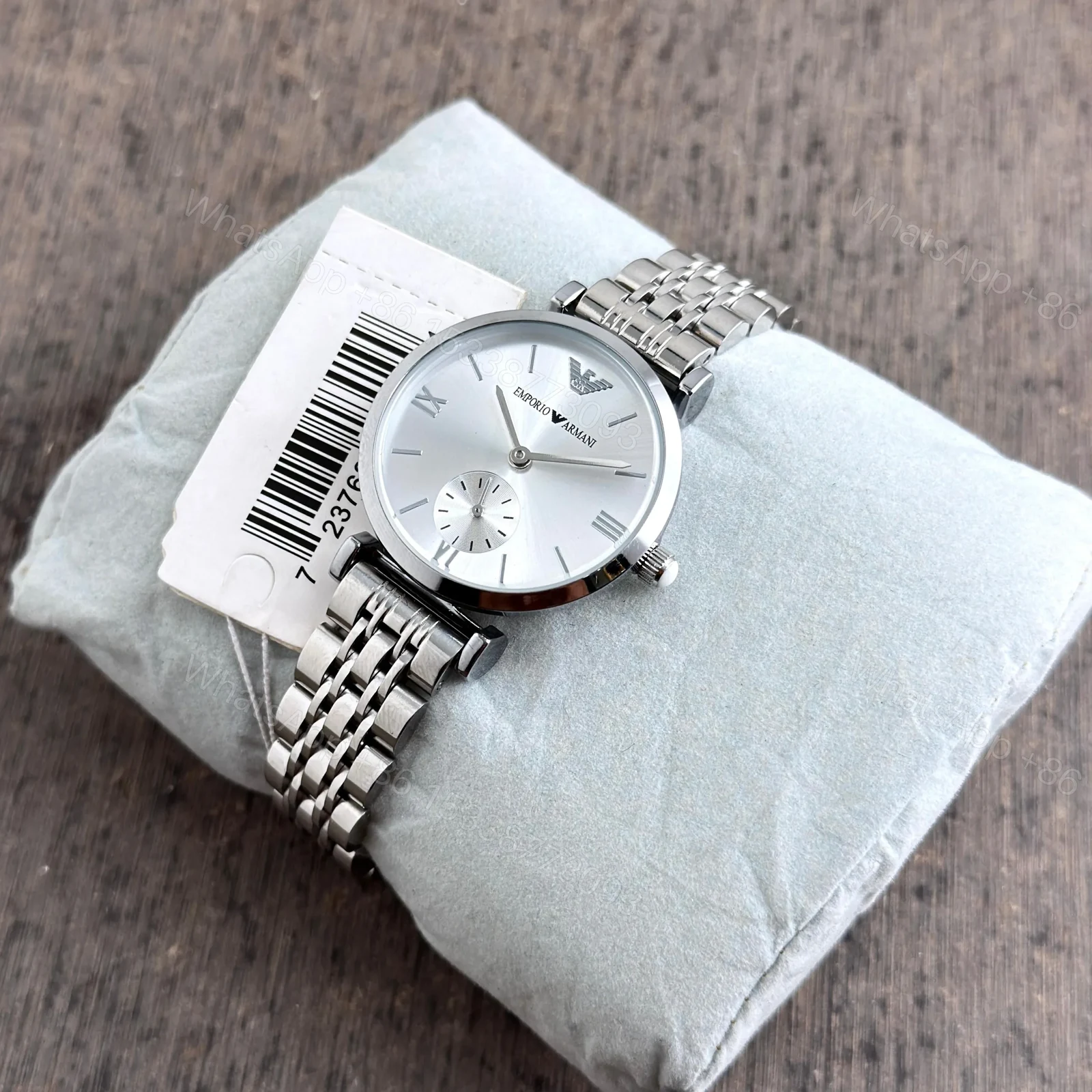 View 3 of Emporio Armani Ladies Watch – Silver Stainless Steel