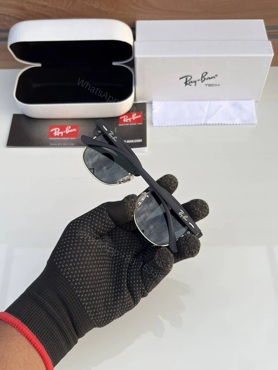 View 4 of First Copy Rayban 3016 Golden Black Glass Quality