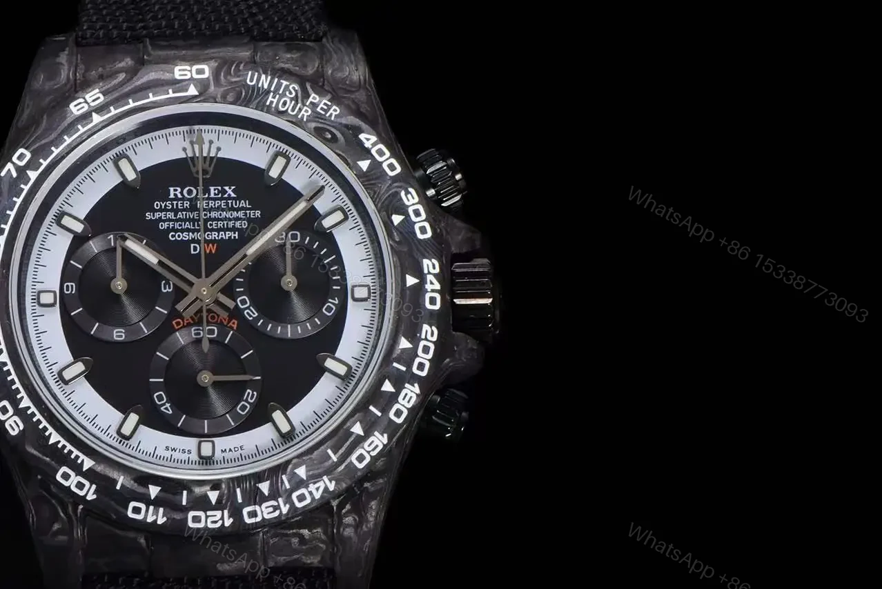 View 5 of Replica DiW Rolex Cosmograph Daytona Speedster White Carbon