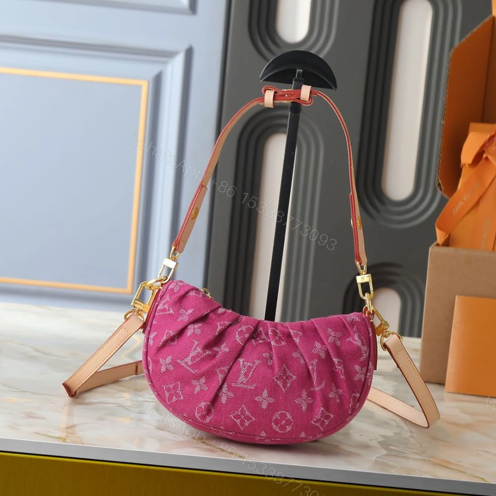 View 2 of Louis Vuitton Pochette Valley Bag Denim Pink 21Cm M28327