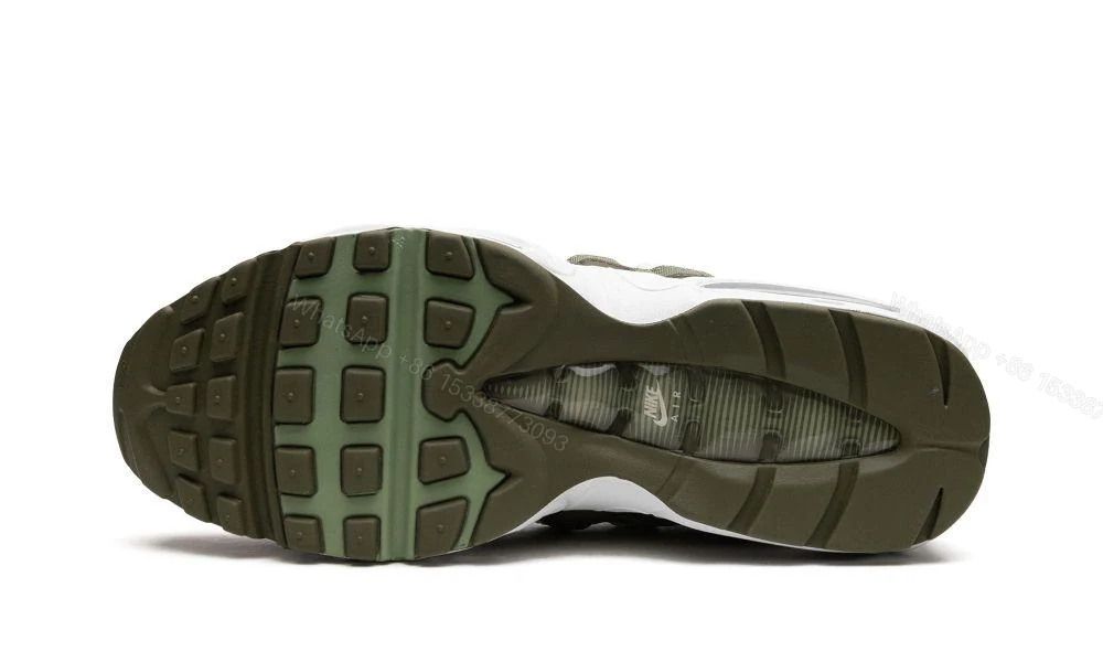 View 4 of Nike Air Max 95 White Medium Olive Oil Green FD0780-100