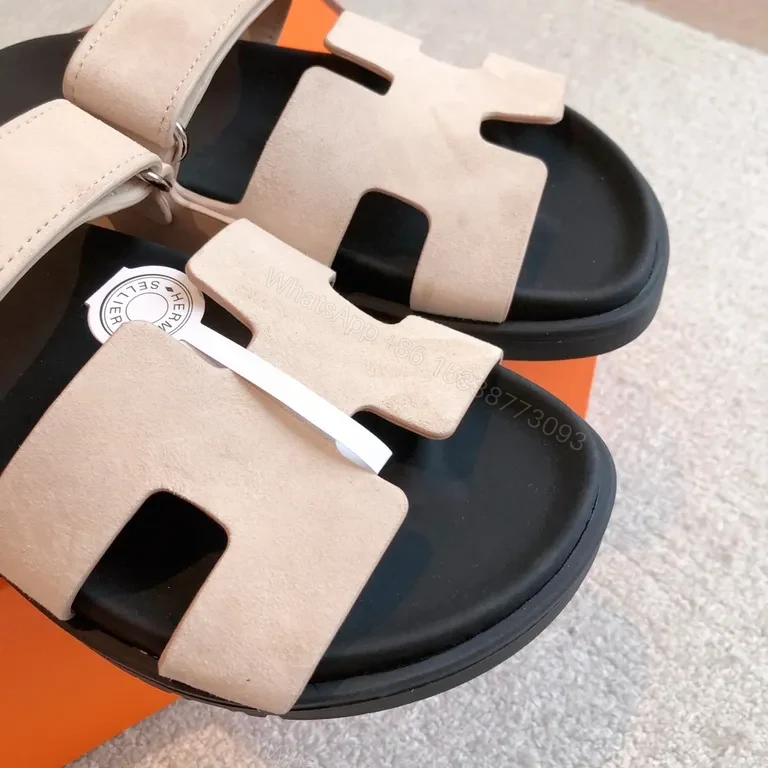 View 4 of Soft Sand Leather Sandals with Straps - All-Day Comfort