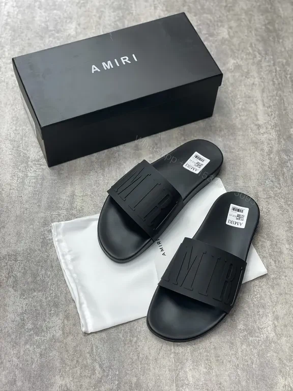 View 2 of Armani-Inspired Black Matte Slides: Luxury Comfort