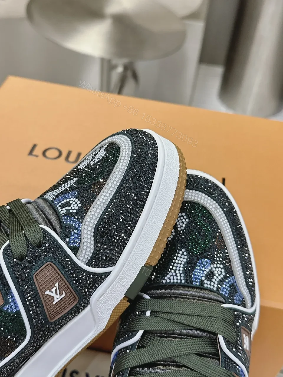 View 7 of Patterned Luxe Multicolor Glitter Sneaker – Luxe-Style High-Top