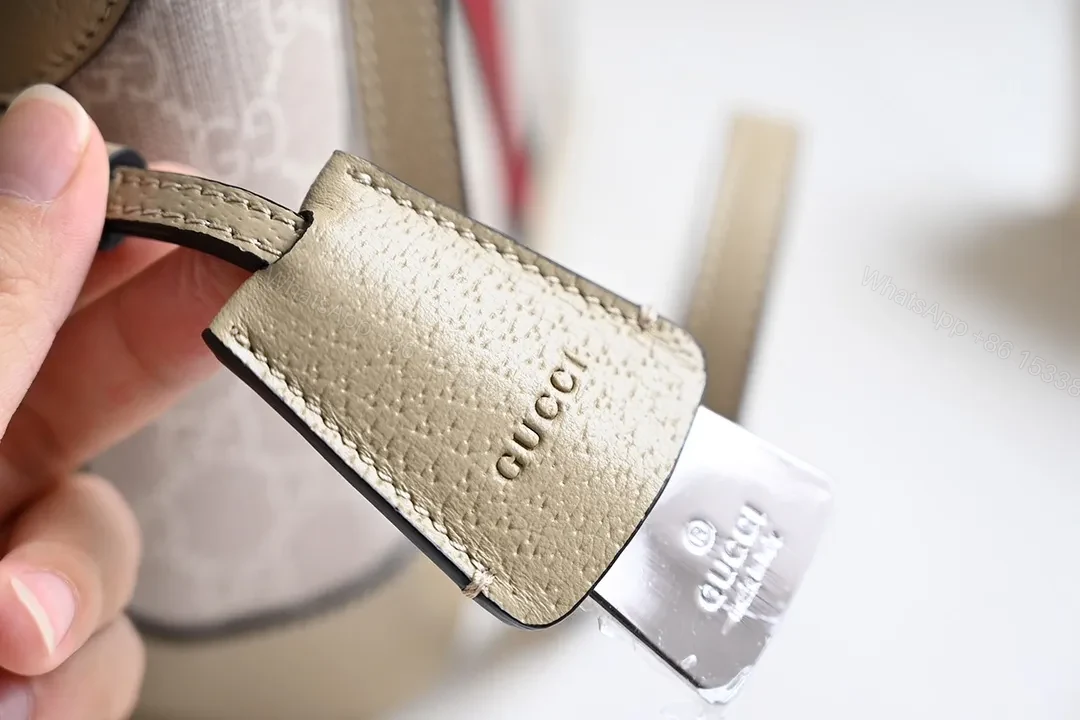 View 9 of Beige Canvas + Leather Tote: Structured Signature Everyday Luxury