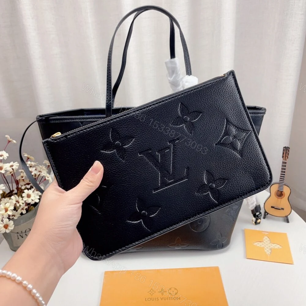 View 7 of Louis Vuitton Neverfull MM Monogram Empreinte Black 31Cm M45685