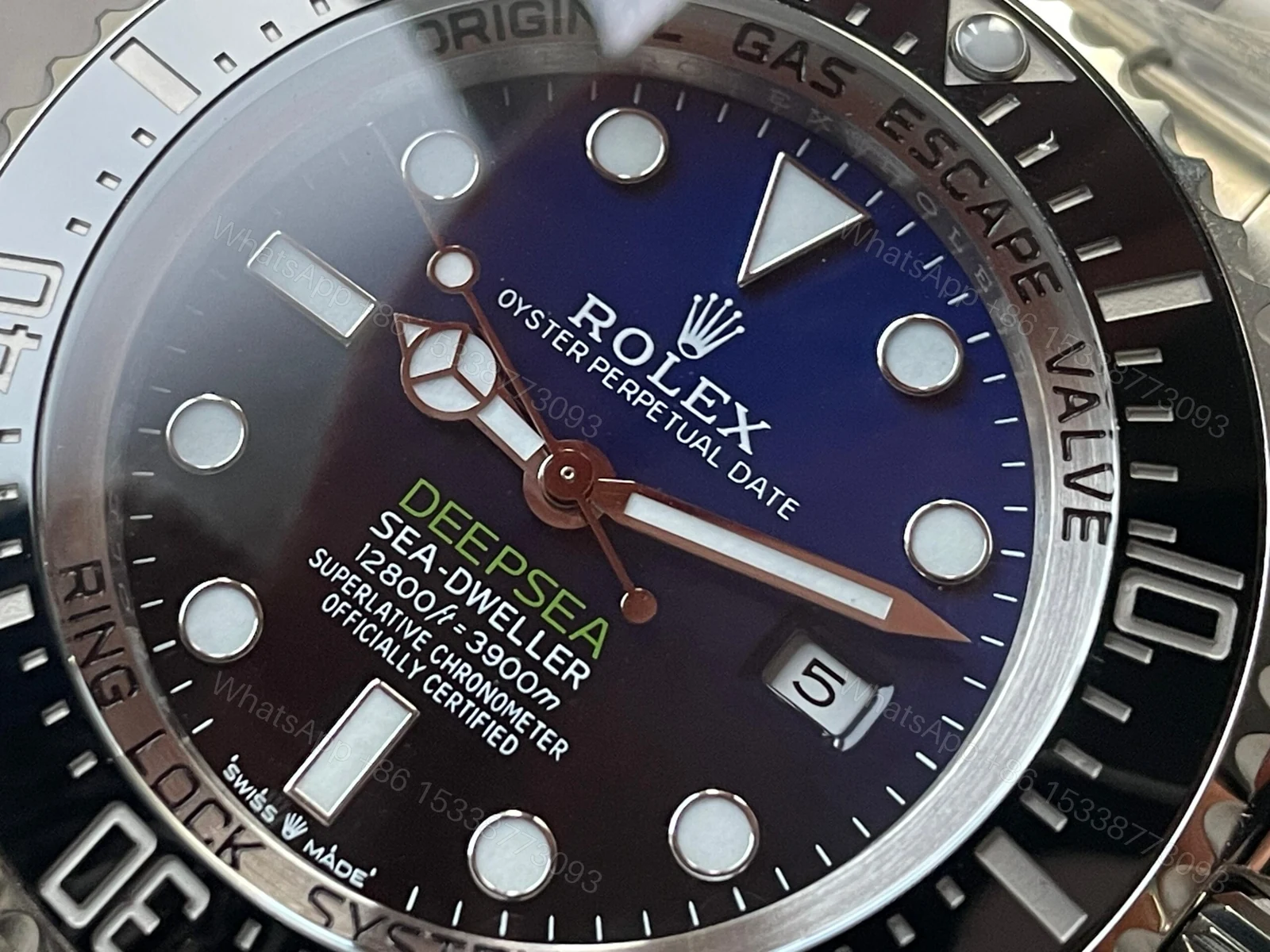 View 3 of Rolex Sea-Dweller Deepsea 136660 904L SS Blue Dial V9F VR3235