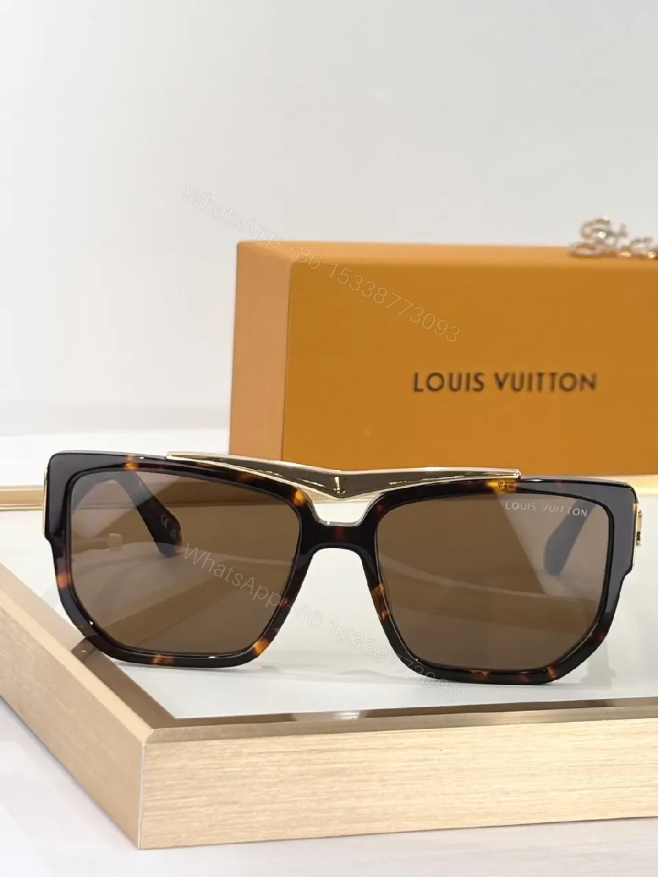 View 9 of Oversized Square Black Acetate Sunglasses with Gradient Lenses