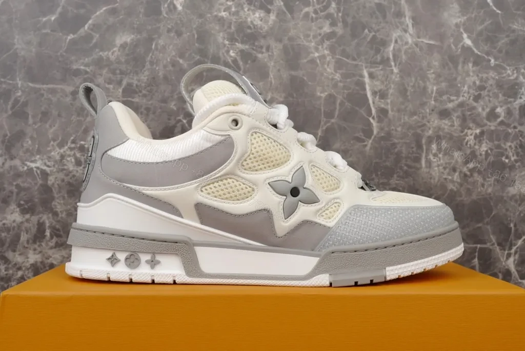 View 8 of Lux LV-Influenced High-Top Sneakers with Cushioned Comfort