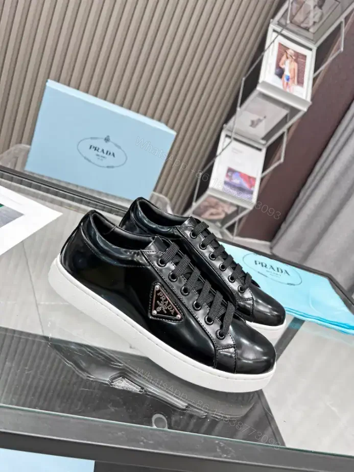 View 5 of PRADA BRUSHED LEATHER SNEAKERS – PRD043