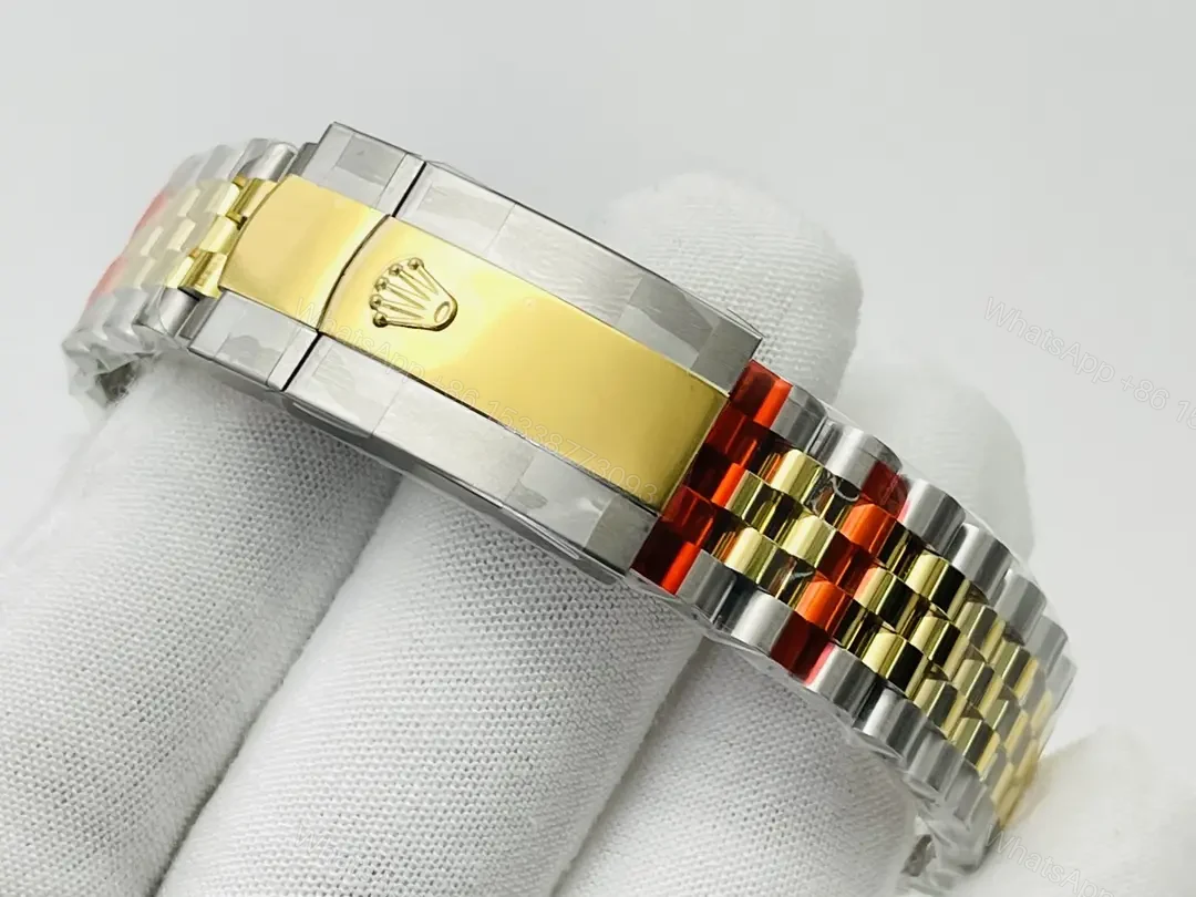View 9 of Fake Rolex Datejust Yellow Gold Best Jubilee Bracelet 41MM 126333-0010
