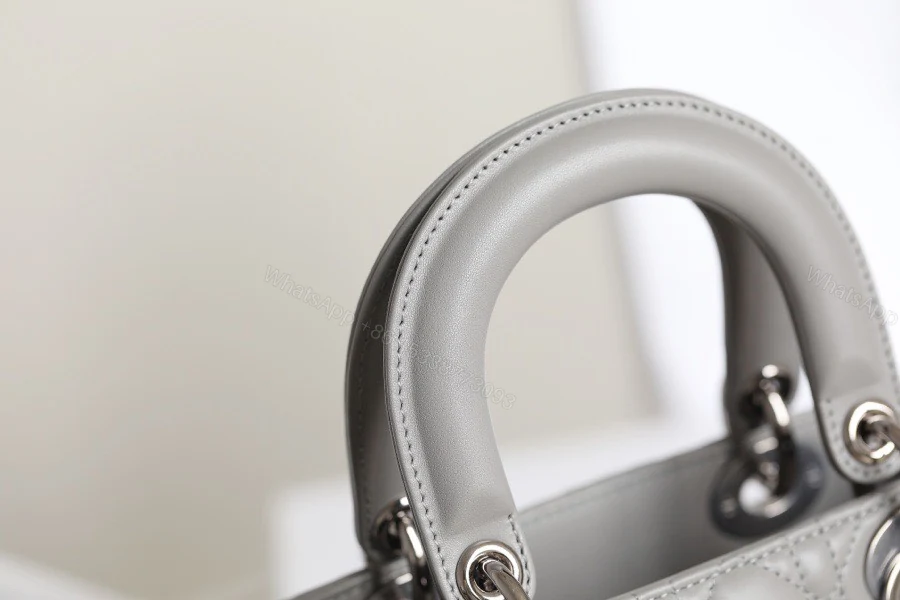 View 6 of Dior My Lady Rep 11 High-Quality Women’s Handbag Gray Glossy Leather 20x16cm