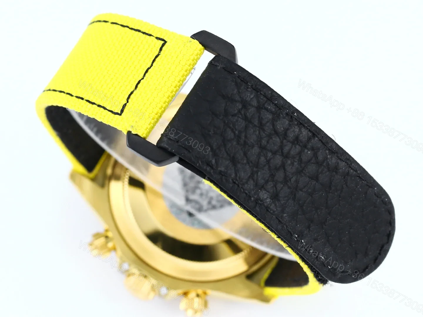 View 7 of Rolex Daytona Pink Ruby Yellow Strap Replica 43MM Exclusive Gold Case Edition RG-ROLEX-DAYTONA-PINK-RUBY-YELLOW-43