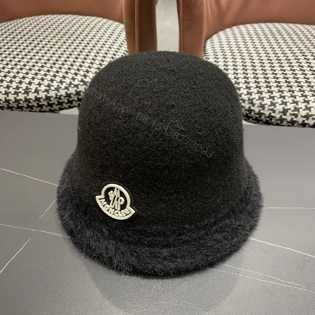 View 4 of Cozy Plush Bucket Hat: Velvet Warmth, Discreet Logo