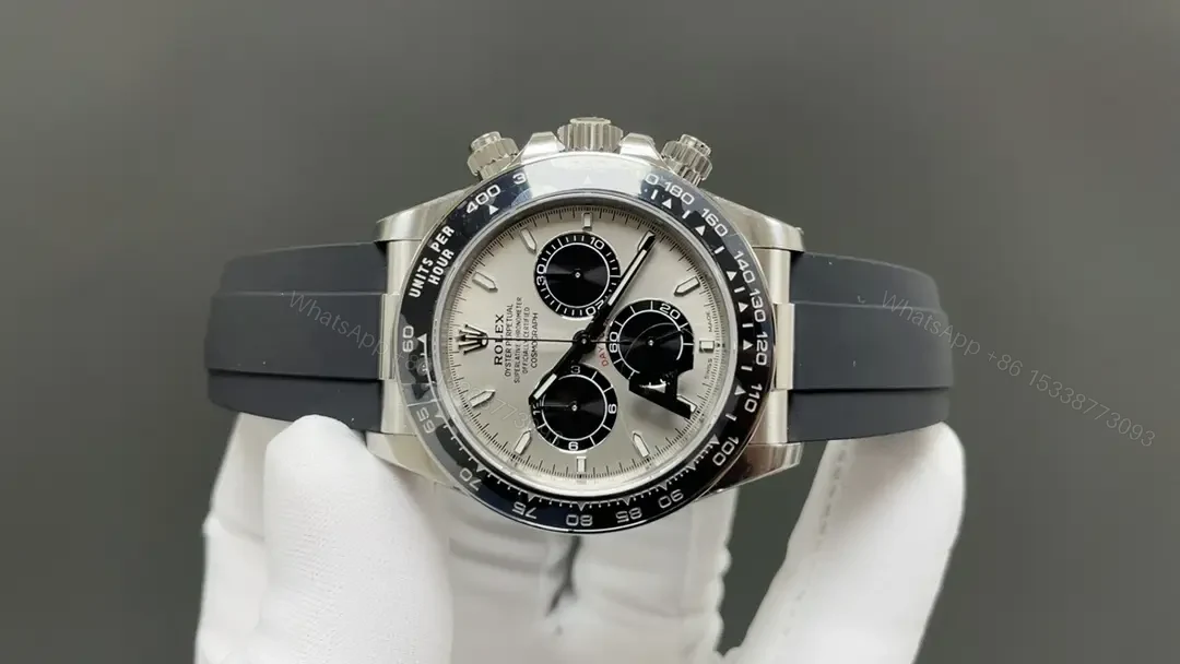 View 2 of Rolex Cosmograph Daytona White Gold Cerachrom Silver Oysterflex 116519LN-0024