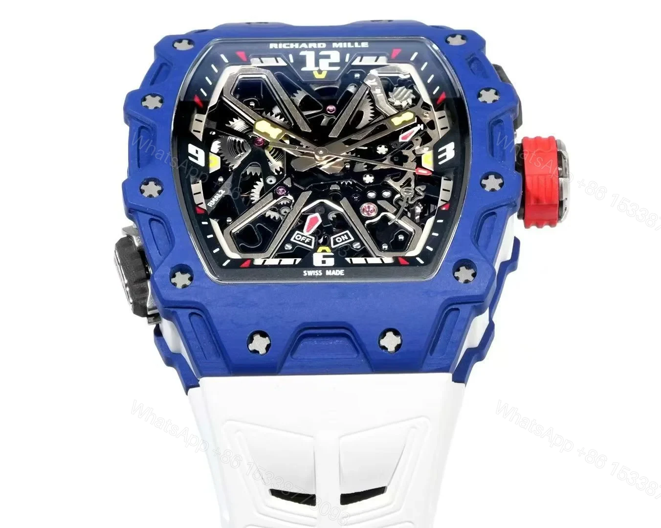 View 5 of Richard Mille RM35-03 Automatic Skeleton Watch Carbon NTPT Quartz Carbon Fiber Slim 13.5MM Case Integrated Movement Premium Edition RM35-03-NTPT-QCF-A35