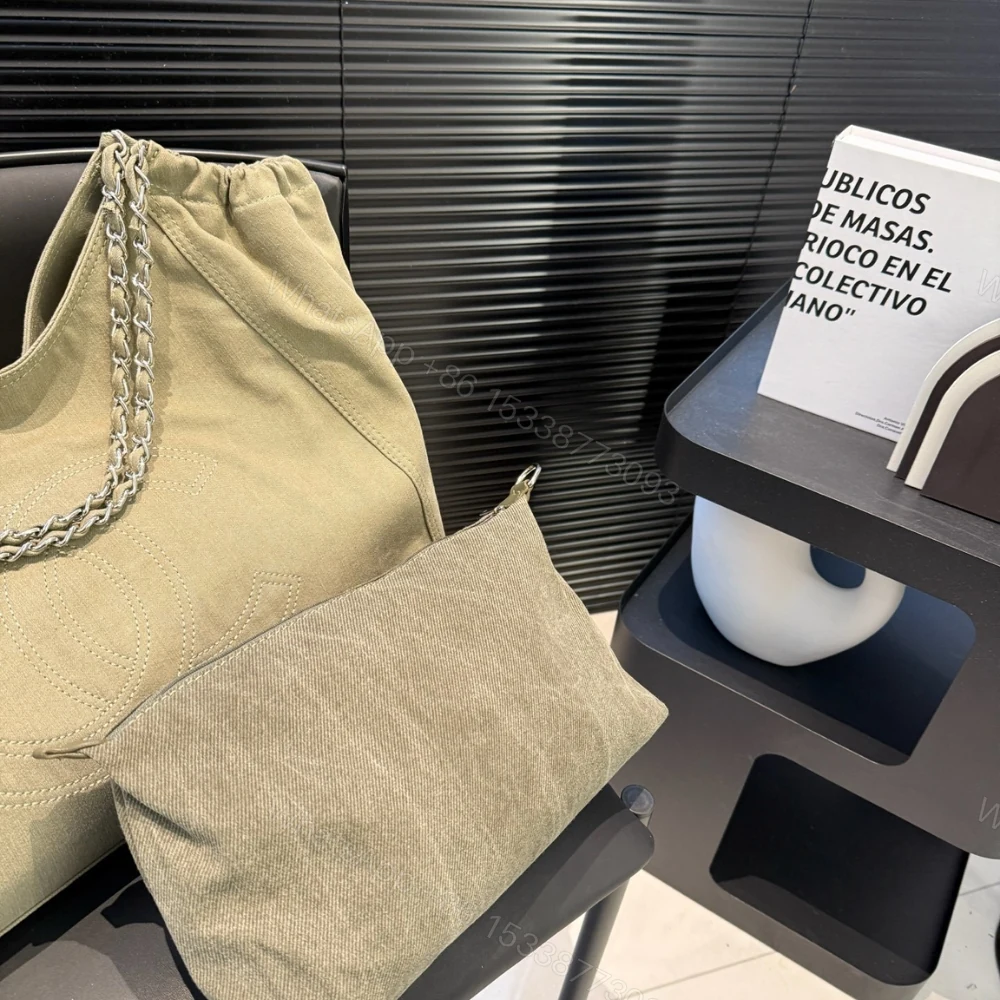 View 5 of Chanel Large Hobo Bag Khaki Yellow 42Cm