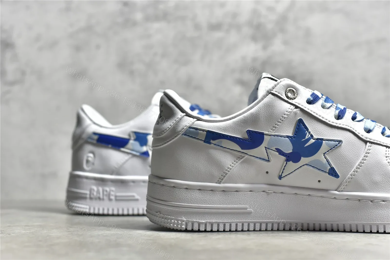 View 5 of A BATHING APE Bape Sta ABC Camo Low White Blue