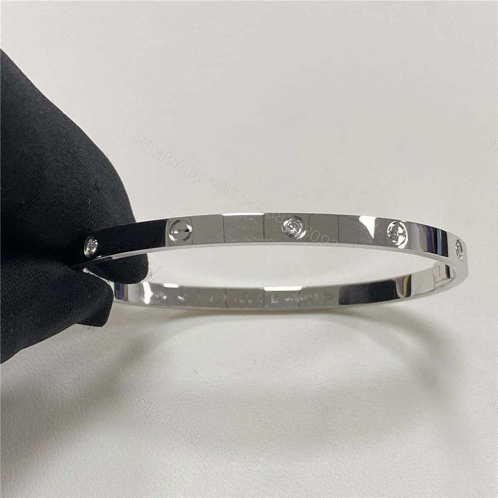 View 6 of Replica Cartier Love Bracelet 6 Diamonds White Gold B6047717