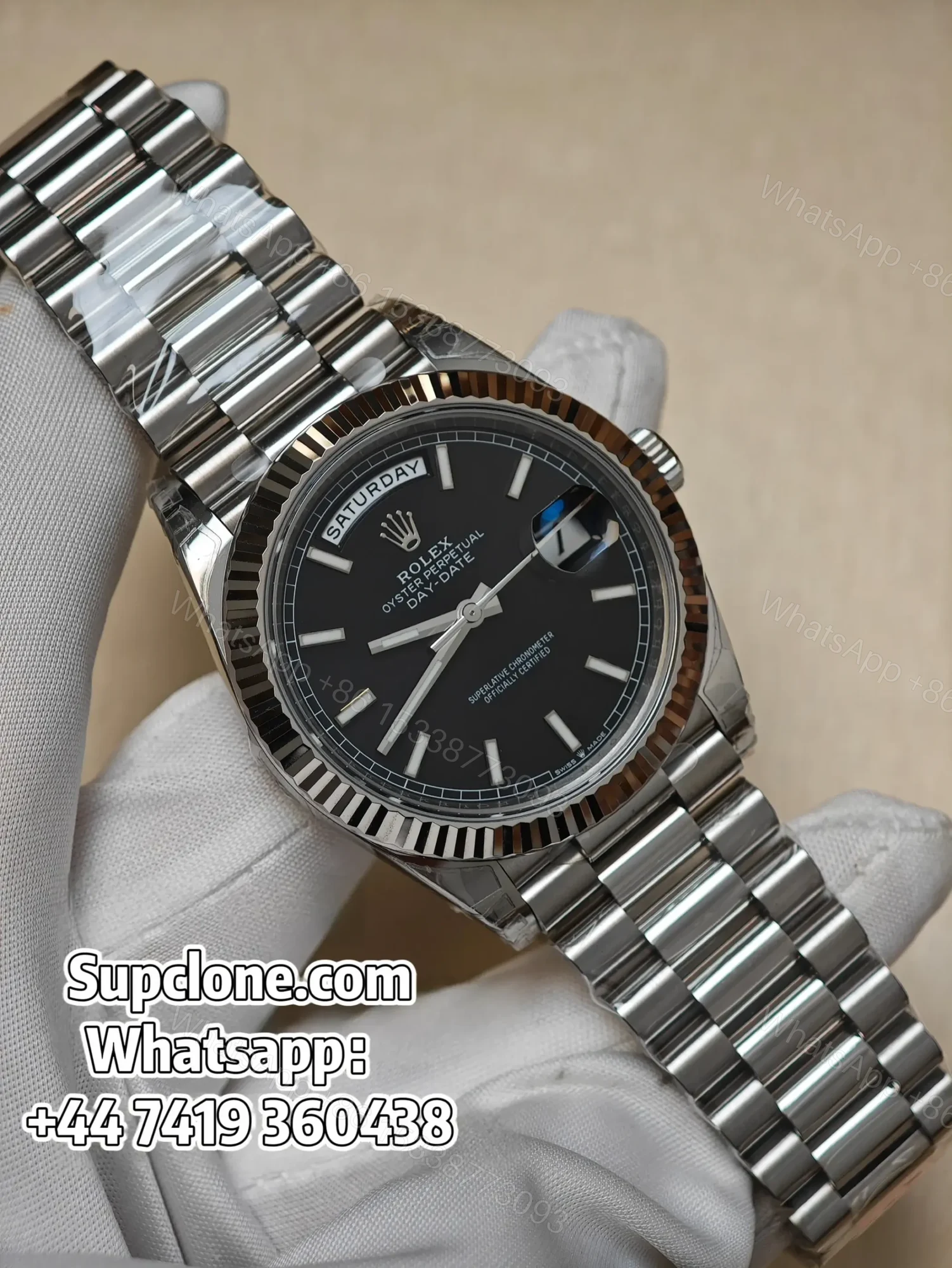 Rolex Day-Date M228239-0004 40mm Black Dial – Super Clone 1:1 Cal. 3255 — view 1