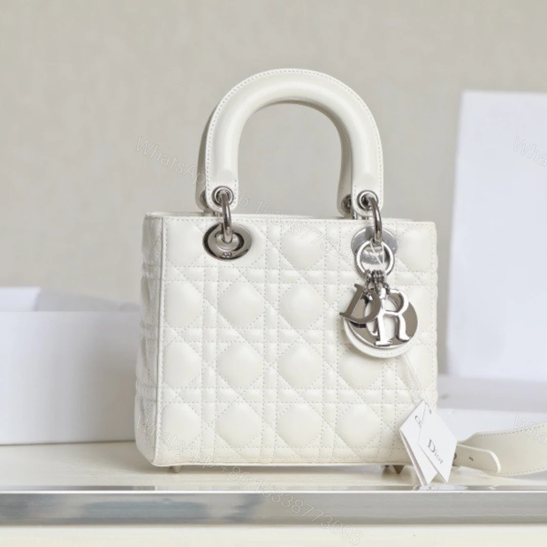 Dior My Lady Rep 11 High-end Women’s Handbag White Silver Lock 20×16.5cm — view 1