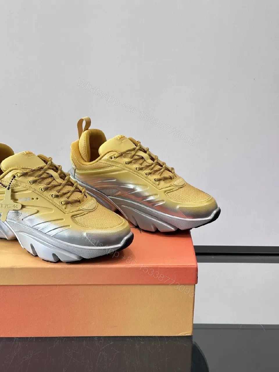 View 6 of Honey Knit Luxe Runner: Metallic Sole Sneaker