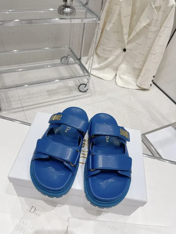 View 6 of Blue Dior-Inspired Sandals: Luxe Comfort & All-Day Support