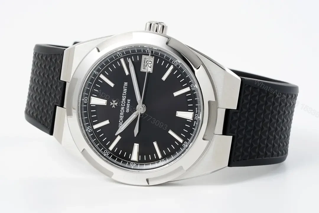 View 7 of 8F Factory Vacheron Constantin Overseas 4500V Series Stainless Steel Watch – Black Dial, 41mm, Rubber Strap, Automatic Movement Cal.5100, 60-Hour Power Reserve, Geneva Seal Certified