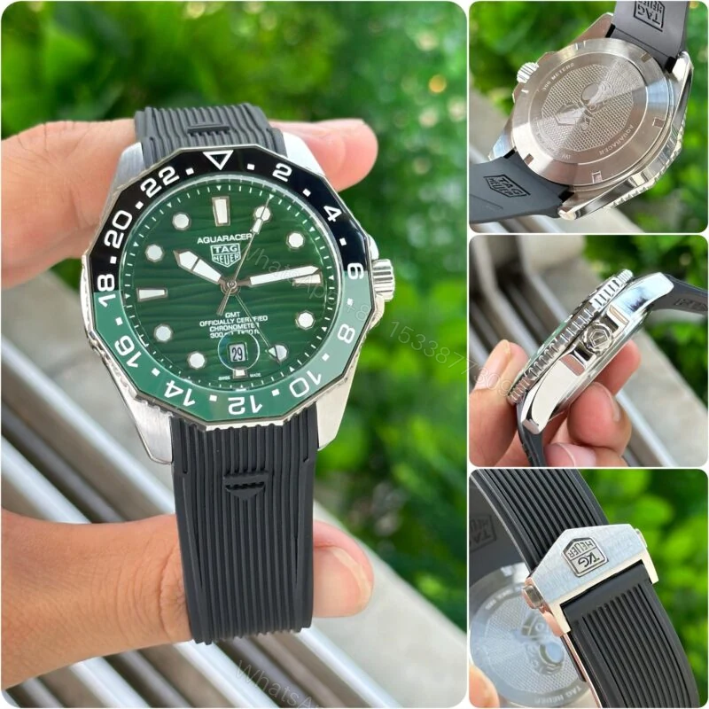 View 5 of Tag Heuer Aquaracer Professional 42MM Green Black GMT Automatic