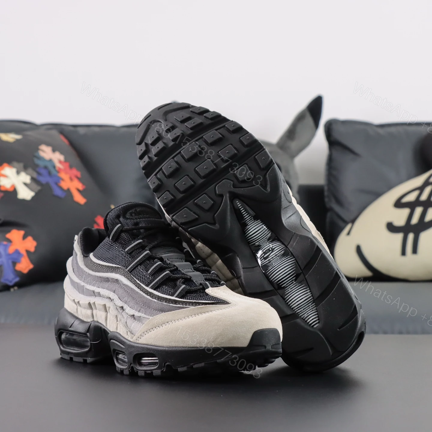 View 3 of Nike Air Max 95 Comme des Garcons Black Grey Reps