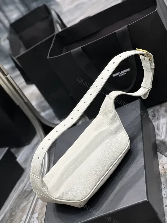 View 8 of Beige Calfskin Belt Bag: Saint Laurent-Inspired Crossbody