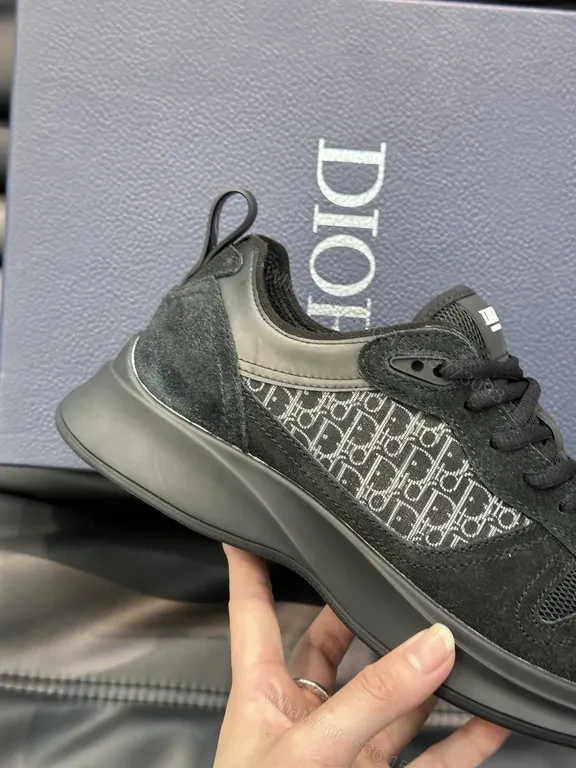 View 2 of Black Suede & Mesh Sneaker: All-Day Comfort, Mono Texture, Designer-Inspired Style