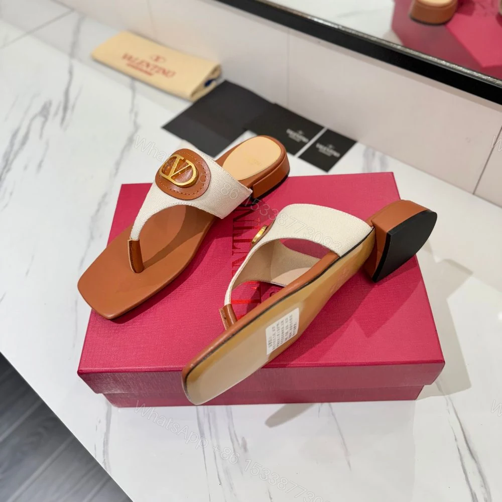View 7 of Valentino Garavani Vlogo Signature Sandals White And Brown