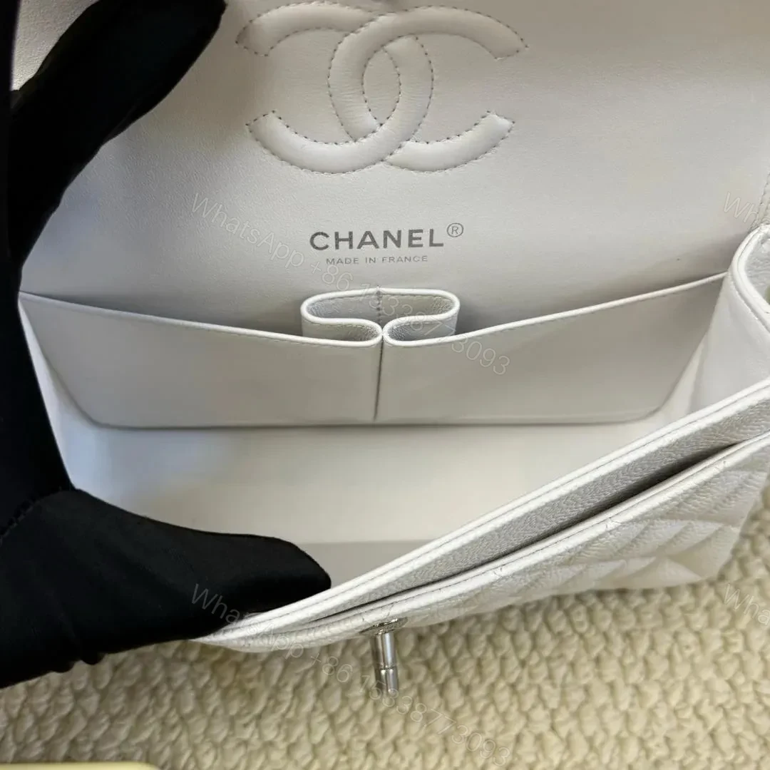 View 8 of Chanel classic flap white small