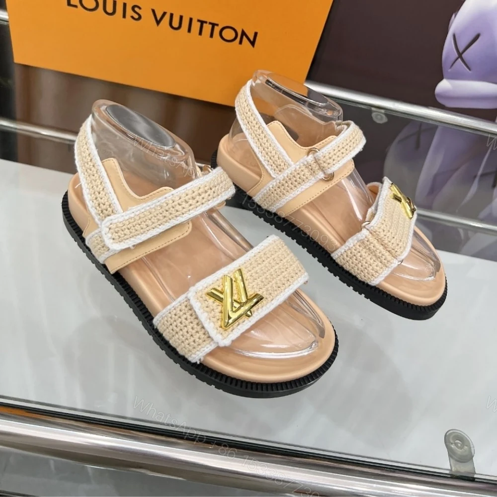 View 2 of LOUIS VUITTON LV SUNSET COMFORT SANDAL BEIGE AND WHITE 1AHKJ3