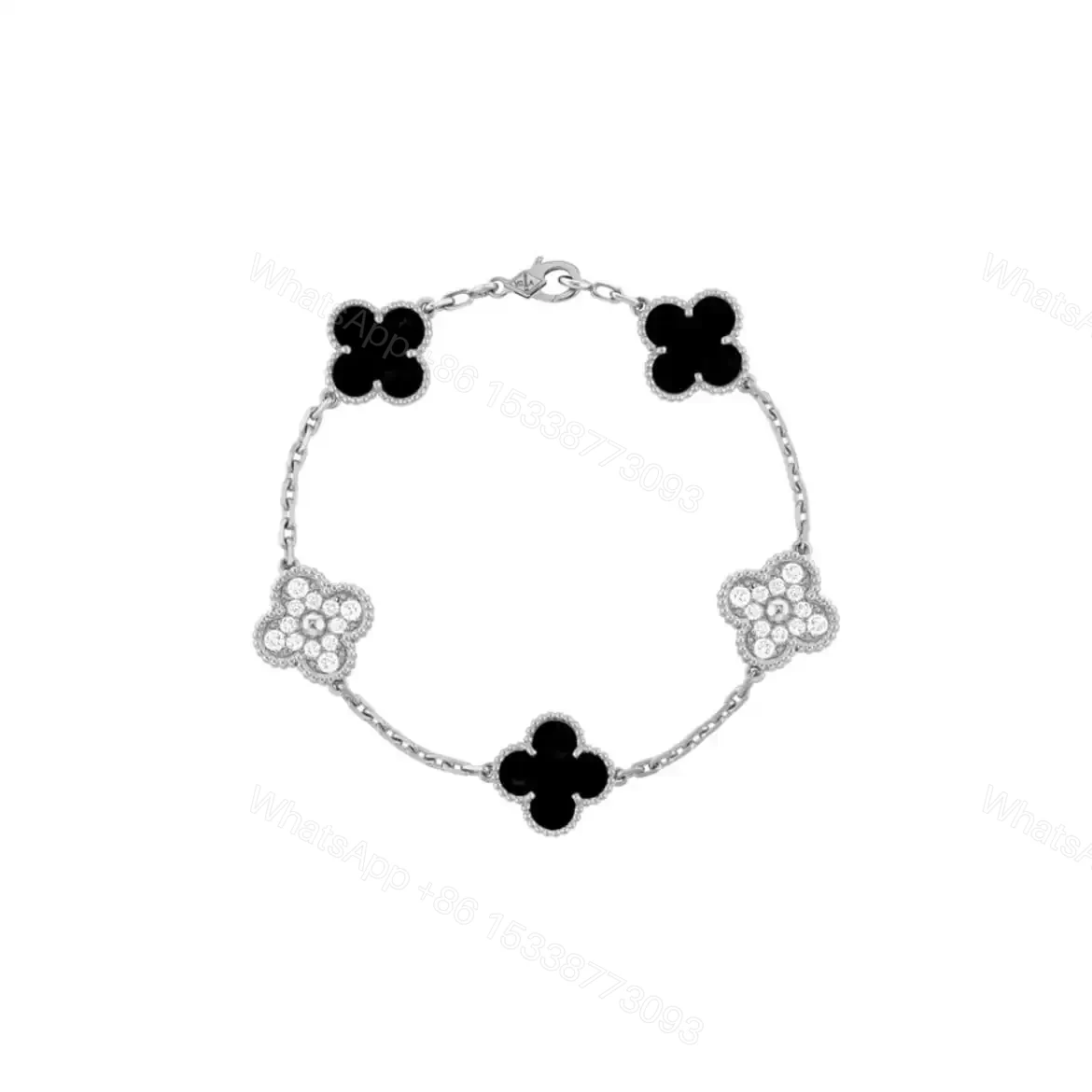 View 13 of 高仿首飾VanCleef&Arpels*RP2R900縞瑪瑙白金手鏈