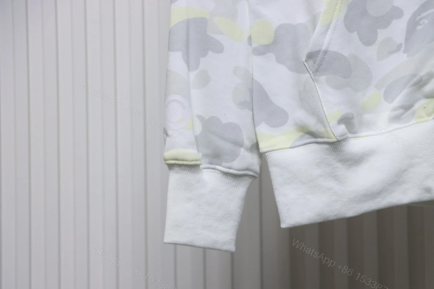 View 4 of BAPE Shark's Head Tiger's Head Zipper Luminous Camouflage Double Hoodie