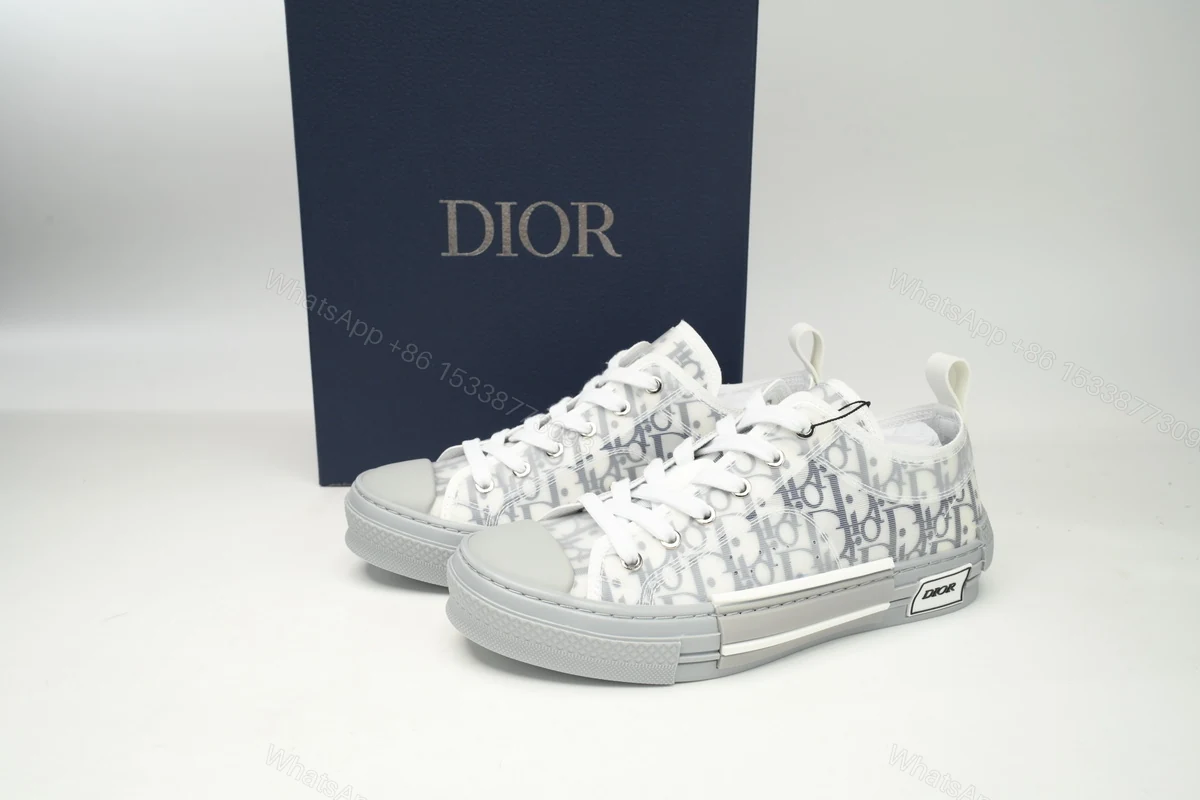 Dior B23 HT Oblique Low Cut Blue Gray — view 2
