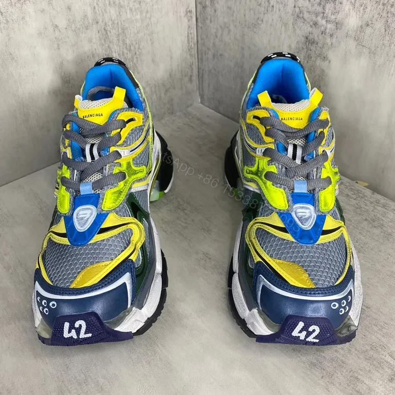 View 2 of Bold Balenciaga-Style Multicolor High-Tops: All-Day Comfort Sneakers